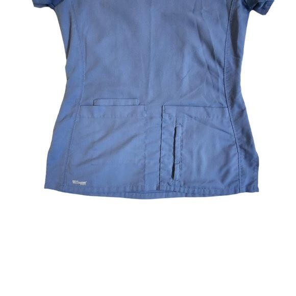 Grey's Anatomy Active Blue Short Sleeve 4 Pocket Scrub Top Size XS - Picture 5 of 12